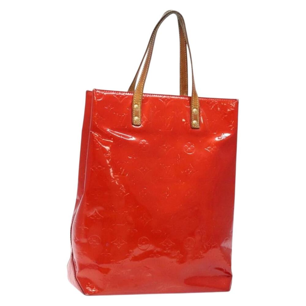 LOUIS VUITTON Monogram Vernis Reade MM Hand Bag Red Rouge M91086 - Picture 1 of 12
